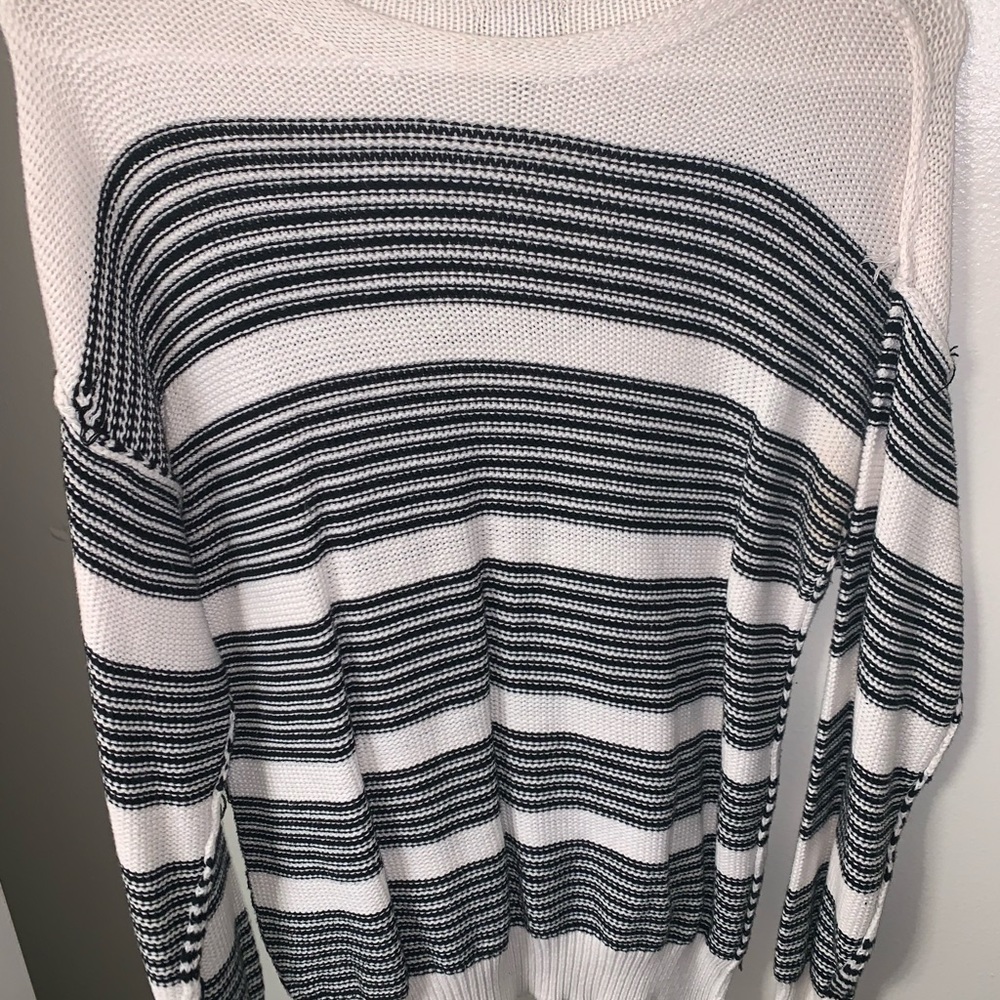 Black and white sweater